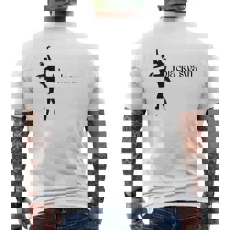 ブラックスワンレイクバレエバレリーナポワントダンスダンサーグラフィック メンズTシャツ バックプリント - Kawaiitshirt