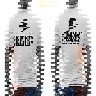 ブラックリストハットアイコン メンズTシャツ バックプリント - Kawaiitshirt