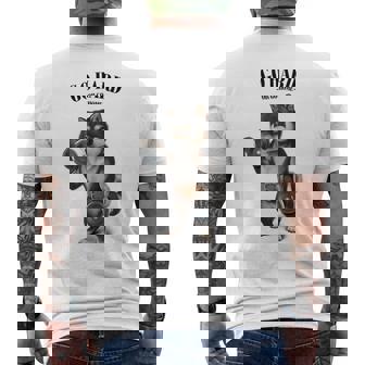 ブラック柴犬 筋トレ ダンベル付き フィットネスジム メンズTシャツ バックプリント - Kawaiitshirt