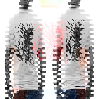 ブラッドシャツ ブラッディスプラッター ハロウィン 血 ステンド グラフィック メンズTシャツ バックプリント - Kawaiitshirt