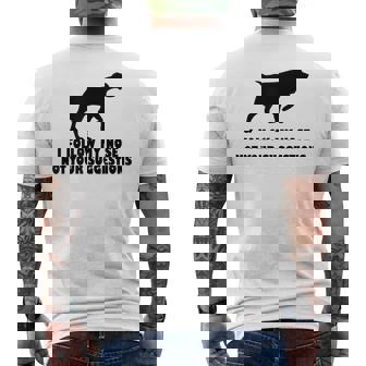 ブリタニー・スパニエル 私はあなたの提案ではなく私の鼻に従います メンズTシャツ バックプリント - Kawaiitshirt