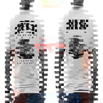 ブリティッシュクラシックスポーツカーズ 有名なラリーミニ メンズTシャツ バックプリント - Kawaiitshirt