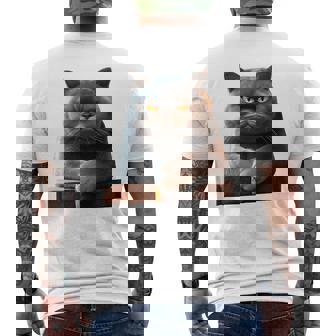 ブリティッシュショートヘア猫猫ママ猫ママかわいい猫 長袖tシャツ メンズTシャツ バックプリント - Kawaiitshirt
