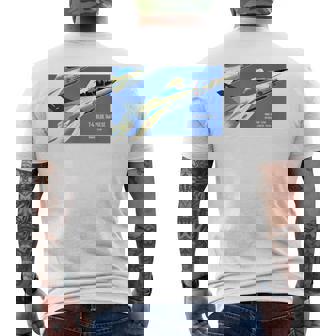 ブルーインパルス Photo-Like Illustration（カラー） メンズTシャツ バックプリント - Kawaiitshirt