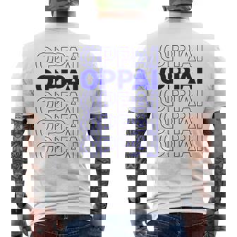 ブルーオッパイの言葉 面白いアニメ漫画 メンズTシャツ バックプリント - Kawaiitshirt