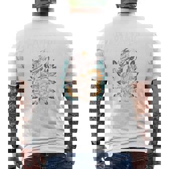 プレデター イーグル スカル ひまわり パワー 死 獲物 引用 メンズTシャツ バックプリント - Kawaiitshirt