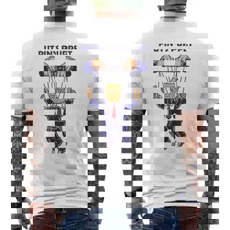 プーチンの操り人形トランプはロシアの資産政治パロディです メンズTシャツ バックプリント - Kawaiitshirt