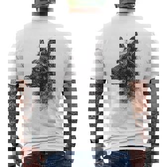 ベルギーシェパード 犬 グラフィック ペットアート ベルギーシェパード メンズTシャツ バックプリント - Kawaiitshirt