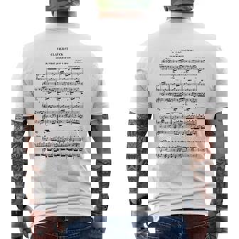 ベートーヴェン 楽譜 ピアノ ピアニスト メンズTシャツ バックプリント - Kawaiitshirt