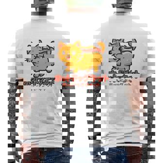 ホットドッグ 猫 かわいい 和 面白い 食べ物 動物 長袖tシャツ メンズTシャツ バックプリント - Kawaiitshirt