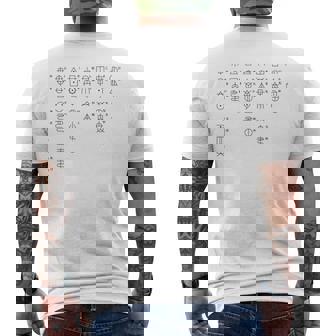 ホツマ文字の「ひふみ祝詞」 メンズTシャツ バックプリント - Kawaiitshirt