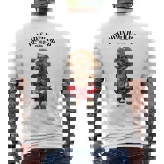 ボクシングチャンピオン プードル ドッグファイター メンズTシャツ バックプリント - Kawaiitshirt