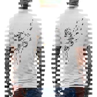 ボストンテリア フラワー フライ タンポポ 面白い 犬好き 犬 お父さん メンズTシャツ バックプリント - Kawaiitshirt