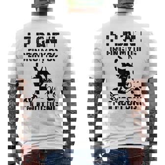 ボストンテリア 犬を連れてこられないなら行かない メンズTシャツ バックプリント - Kawaiitshirt