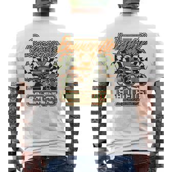 ボンネビル ソルト フラッツ ヴィンテージ レトロ ホットロッド レースカー メンズTシャツ バックプリント - Kawaiitshirt