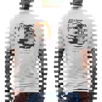 ボンレス犬とボンレス猫 参上 メンズTシャツ バックプリント - Kawaiitshirt