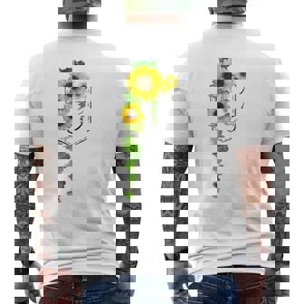 ポケットに入ったかわいいひまわり クリスマスギフト メンズTシャツ バックプリント - Kawaiitshirt