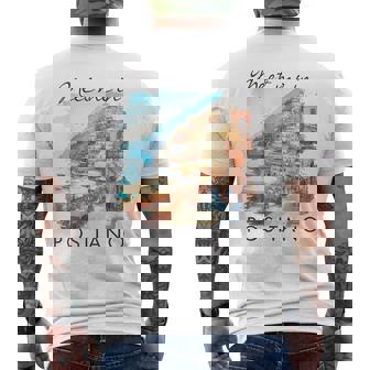 ポジターノ イタリア 旅行 冒険 ミート・ミー・イン・ポジターノ メンズTシャツ バックプリント - Kawaiitshirt