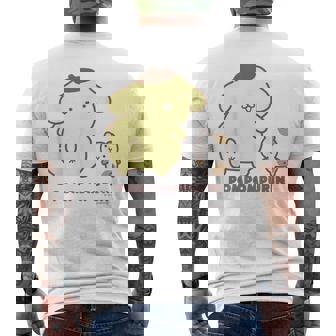 ポムポムプリン ふりむき ライトカラー メンズTシャツ バックプリント - Kawaiitshirt