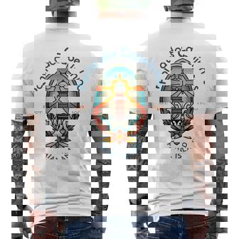 ポンタ・ドス・カペリーニョス灯台 アゾレス諸島 メンズTシャツ バックプリント - Kawaiitshirt