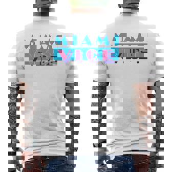 マイアミバイスのロゴ メンズTシャツ バックプリント - Kawaiitshirt