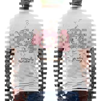 マイメロディ でんわ ライトカラー メンズTシャツ バックプリント - Kawaiitshirt