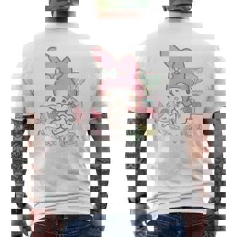 マイメロディ キャンディ ライトカラー メンズTシャツ バックプリント - Kawaiitshirt