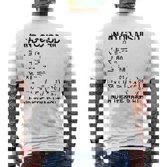 マクスウェル方程式と神は言って、光があった メンズTシャツ バックプリント - Kawaiitshirt