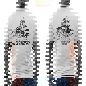 マッターホルン スイス アルプス ツェルマット ハイキング 山 アドベンチャー メンズTシャツ バックプリント - Kawaiitshirt