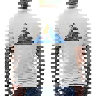 マッターホルン山 ツェルマット ハイキング スイス ギフト 長袖tシャツ メンズTシャツ バックプリント - Kawaiitshirt