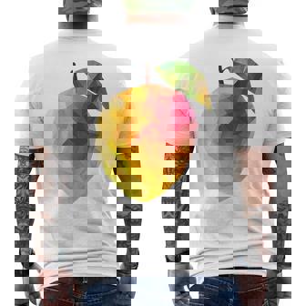 マンゴーフルーツモチーフアートマンゴー メンズTシャツ バックプリント - Kawaiitshirt