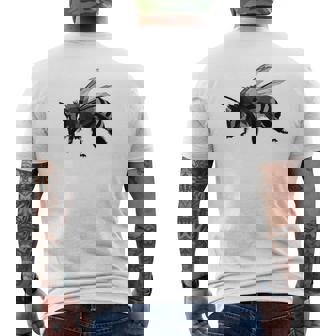 ミツバチ ステンシル セイブ 蜂 ハニー昆虫 メンズTシャツ バックプリント - Kawaiitshirt