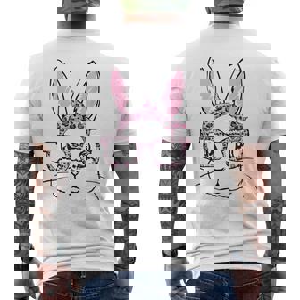 メガネをかけたウサギ ウサギ好き うさぎ好き うさぎの飼い主 おもしろ うさぎ 兎 メンズTシャツ バックプリント - Kawaiitshirt