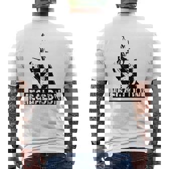 メガロドン ホオジロザメ ジャイアントシャーク サメの恋人 ダイバー メンズTシャツ バックプリント - Kawaiitshirt