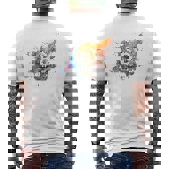 モダンビットコインアート Hodl Btc Btcアート カラフルなビットコイン メンズTシャツ バックプリント - Kawaiitshirt