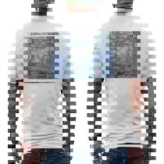 モネ 睡蓮 メンズTシャツ バックプリント - Kawaiitshirt