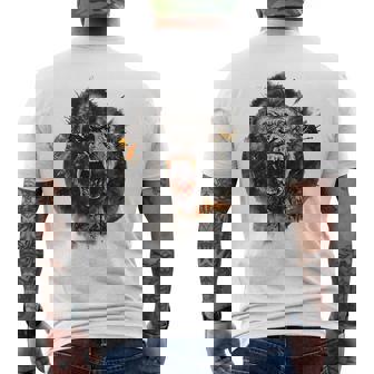 モンキー ゴリラ シルバーバック アニマル スプラッシュ グラフィティ アート メンズTシャツ バックプリント - Kawaiitshirt