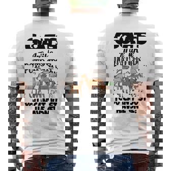 ヤギの恋人たちのためのヤギシャツ 農場アパレル ミームパンファニーヤギ 長袖tシャツ メンズTシャツ バックプリント - Kawaiitshirt