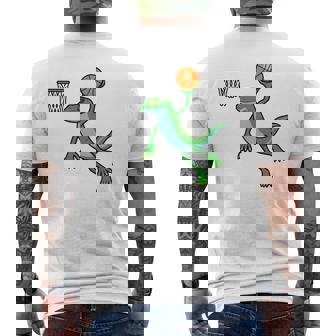 ヤモリ バスケットボール ホビー スポーツ 爬虫類 長袖tシャツ メンズTシャツ バックプリント - Kawaiitshirt