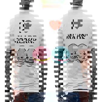 ユーモアマカロン フランスのデザートペストリー マカロンが大好き メンズTシャツ バックプリント - Kawaiitshirt