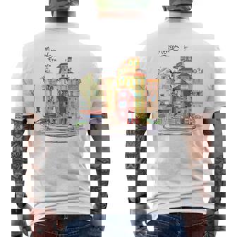 ヨーロッパ フランス パリ マントン フランス 家族 バケーション お土産 メンズTシャツ バックプリント - Kawaiitshirt