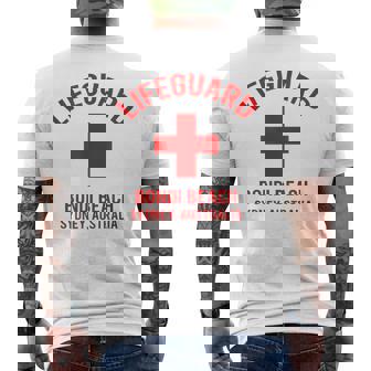 ライフガード ボンダイビーチ、シドニー、オーストラリア メンズTシャツ バックプリント - Kawaiitshirt