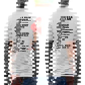 ラインマンのクォーターバックにはアメリカンフットボールにヒーローが必要 メンズTシャツ バックプリント - Kawaiitshirt