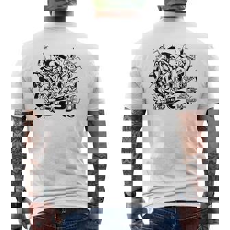 ラップオールドスクールヒップホップグラフィティtシャツとストリートダンス メンズTシャツ バックプリント - Kawaiitshirt