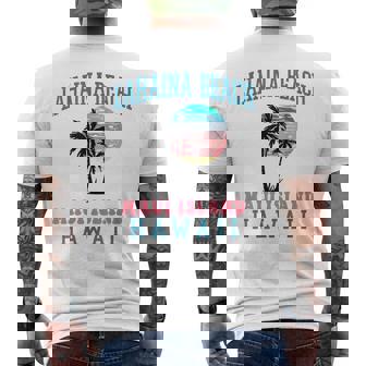 ラハイナ ビーチ マウイ ハワイ ビーチ ヤシの木 夏 ハワイアン メンズTシャツ バックプリント - Kawaiitshirt