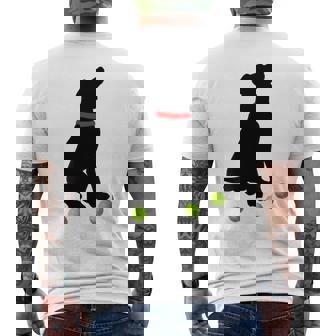 ラブラドールレトリバー 犬 イエロー ラボ テニスボール ギフト メンズTシャツ バックプリント - Kawaiitshirt