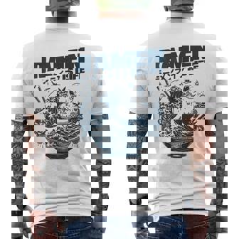 ラーメンは人生、マンガアニメオタクジャパンかわいいラーメン メンズTシャツ バックプリント - Kawaiitshirt