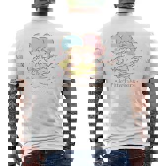 リトルツインスターズ ほしにのって ライトカラー メンズTシャツ バックプリント - Kawaiitshirt