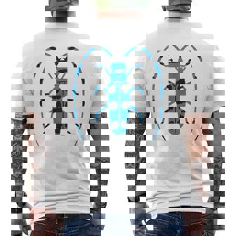 ルリボシカミキリ _昆虫_カミキリムシ メンズTシャツ バックプリント - Kawaiitshirt