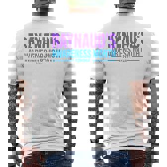 レイノー病啓発 レイノー啓発月間 長袖tシャツ メンズTシャツ バックプリント - Kawaiitshirt